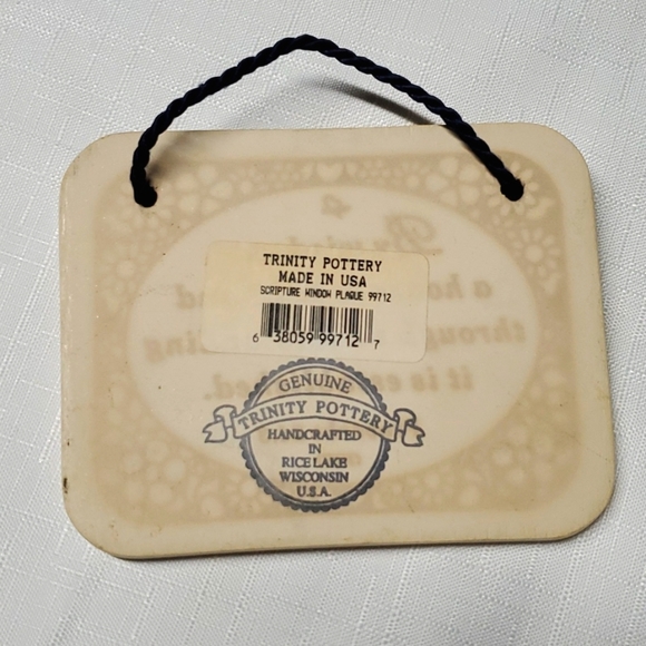 Inspirational Trinity Pottery Hanging Wall Plaque USA Ceramic Proverbs Uplifting - Picture 8 of 12